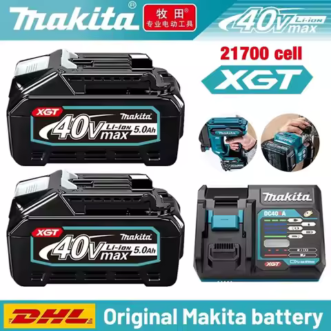 Original Makita XGT 40V Battery Pack，5.0AH Rechargeable 21700 cell Power battery，Replacement makita 
