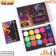 Uv Glow Face Paint 15 Colors Body Face Paint Glow In Uv Non-Toxic Fluorescent Face Paint Palette 15 