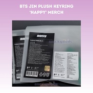 BTS JIN PLUSH KEYRING 'HAPPY' MERCH | Key Holder | Keyring | Merch Kpop | Merch Merch Merch | Offici
