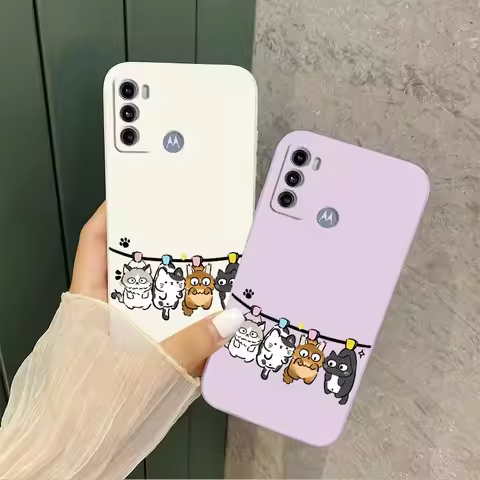 G60 Naughty Cat Silicone Phone Case For Motorola Moto G60 G62 G60S G40F G24 POWER G14 G100 G54 G52 G