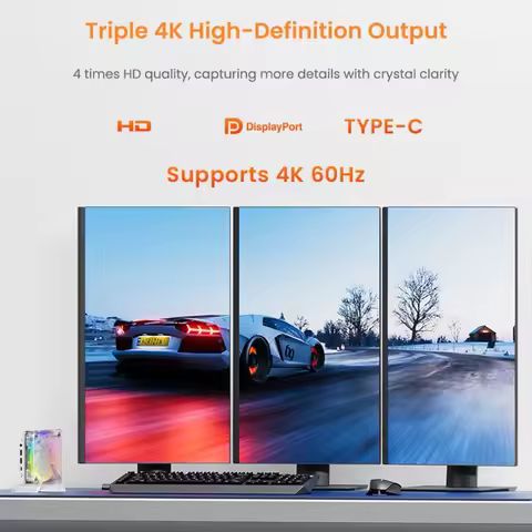 GenMachine AMD Ryzen 7 6800H MINI PC 8 Core 16 Thread 4.7GHz 45W Windows 11 Ryzen DDR5 WIFI6 diy gam