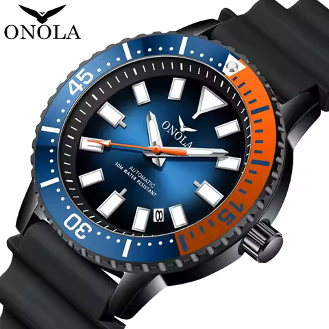 ONOLA Hot Luxury Automatic Man Watch Fashion Sports Luminous Waterproof Mechanical Watch Men Militar