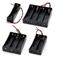 18650 Battery Storage Plastic Box Case 4 3 2 1 Slot Way DIY Batteries Clip Holder Container With Wire Lead For 18650 Battery