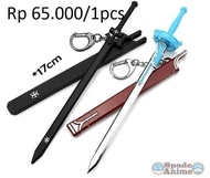 Gantungan kunci pedang kirito dan asuna sword art online /spade anime