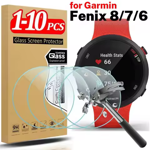 1-10Pcs Tempered Glass for Garmin Fenix 8 7S 7X 7Pro 6S 6Pro Sapphire Anti Scrach Film HD Screen Pro