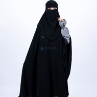 Khimar Long Haramain Jetblack Alsyahra Exclusive