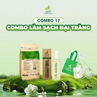 Combo of 17 Detoxification Support Sets - Unroasted whole coffee 1Kg + Infusion + Coconut oil 100ml