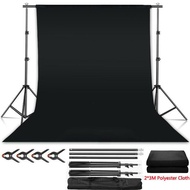Photo Video Studio Adjustable 2x2m Backdrop Background Stand Support System Kit with 2x3m Green Scre