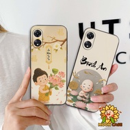 Oppo A58 / A78 4G / A98 5G case printed with calligraphy, peace of mind, peace of mind