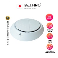 Delfino Portable Air Purifier Car Room HEPA Filter Technology Removes 99.9% of Pollutants