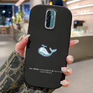 MERAH HP Phone Case For OPPO Reno 2F Reno 2Z Case Silicone Phone Case Beautiful Pink Whale Pattern B