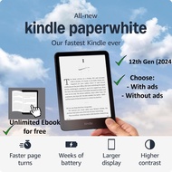 Amazon Kindle Paperwhite (12th Gen) E-Reader 16GB Storage. Unlimited Ebook for Free . Ready Stock