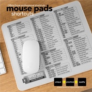 Office Excel Shortcut Mousepad | Stitched Edge Mouse Pad