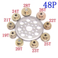 Universal Aluminum 48P Spur Gear 92T 85T 80T Pinion Motor Gears 19T 20T 21T 22T 23T 24T 25T 26T 31 3