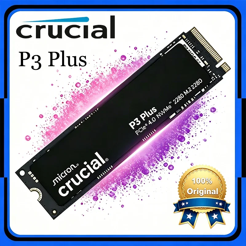 crucial | Crucial P3 Plus 1TB 2TB PCIe Gen4 NVMe M.2 SSD Internal Hard Drive(OEM Package)&Crucial NV