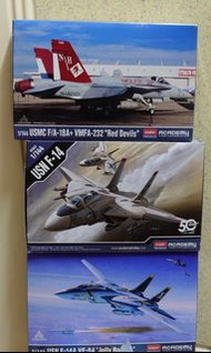 1:144 戰機拼裝模型 (F-15, Su-27, F-14)