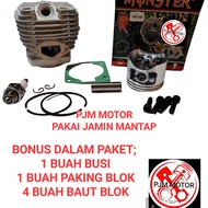 MONSTER MST60 cylinder block assy boring blok komplit mesin chainsaw senso sinso 6000 5800 46mm 46 m