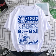 S-5XL  BAJU T SHIRT PEREMPUAN 3xl tokyo fortune cat great wave popcloset tshirt woman t shirt lelaki