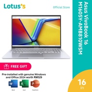 Asus VivoBook 16 M1605Y-AMB810WSM WUXGA Laptop Cool Silver (R5-7430U,8GB,512GB,16",W11,H&S+M365)