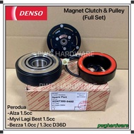 (Original Denso) Compressor Magnet Clutch &amp; Pully For Perodua Alza / Myvi Lagi Best 1.5cc / Bezza 1.0/1.3 D63D Full Set