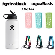 18oz 22oz 32oz 40oz  Aquaflask Hydro Flask Boot bag Silicon Cover Aqua flask Accessories Protective Bottom Non-Slip  HydroFlask Tumbler Boot Sleeve Cover Paracord Handle Color