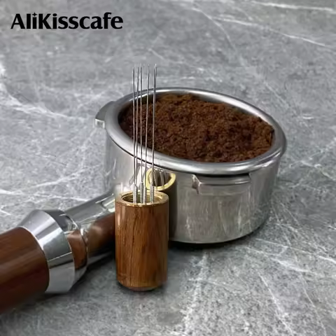 Espresso Powder Stirrer Wdt Tools Tamper Distributor Leveler Needles Stainless Steel Stirring Coffee