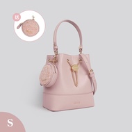 SAIME -真皮金莎束口水桶包 (附絨呢零錢包) Saime Leather Drawstring Bucket Bag