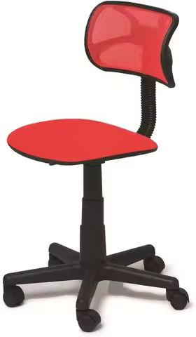 Swivel Mesh Desk Chair, Red 21D x 21W x 33H in