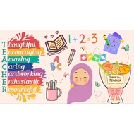 FREE WISH CARD HADIAH HARI GURU, TEACHERS DAY PENCIL CASE. teacher gift. hadiah guru murah