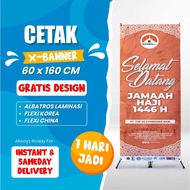 X-Banner Printing 60x160cm Promotional Media Free Design