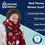 Hitchie A080 Winter Scarf Wool Neck Cashmere Men Women Shawl Autumn Spring Selendang Bahu Sulam Pere