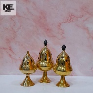 Brass Sambrani Dhoop Burner – Traditional Pooja Incense Holder with Stand