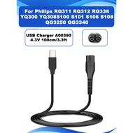 4.3V USB Type-C Charger A00390 Cable For Philips OneBlade QP2520/21/23/72/10/11/33/3340 MG3740 RQ310