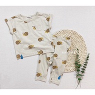 < Real Shot Ready Stock > Japan🇯🇵Summer New Style 90-130 Size Boy Baby Snail🐌Styling Pure Cotton Sho