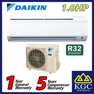 Daikin 1.0HP R32 Non Inverter Gin-Ion Blue Filter Air Conditioner FTV28PBV1MF / RV28PBV1M