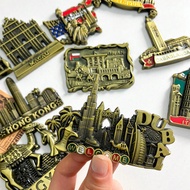 Dubai Magnet Tourist Souvenirs Belgium Belgique Vienna Austria Magnet Fridge Creative Metal Scenic F