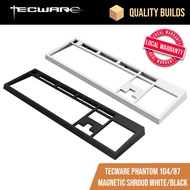 Tecware Phantom Shroud Magnetic Top Cover 104/87/V2/SE/Elite Full/TKL/Tenkeyless Layout White Black 