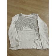 Guess kids girl long sleeve white size 5
