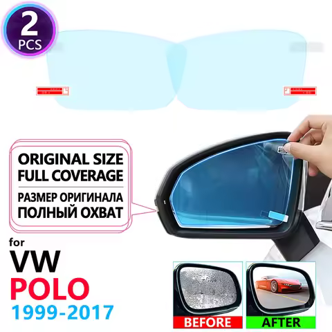 Full Cover Anti Fog Rainproof Film Rearview Mirror for Volkswagen VW POLO 6N2 9N 9N3 6R 6C 1999~2017