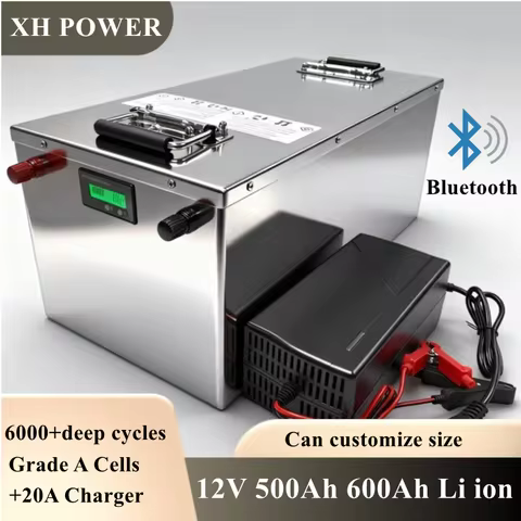 XH 12V 600AH Waterproof 12V 500AH lithium ion battery for UPS RV Solar energy storage subwoofer inve
