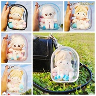 WATTLEMI Outdoor Bag, 10cm Doll Multicolor Storage , Toy Doll Accessories Bag Decoration  Transparen