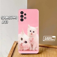 Softcase Glass Kaca Samsung A13 4G 5G Terbaru 2022 - WINCASE - Case Motif kucing -  Casing For Type Samsung A13 - Case Samsung Terbaru - Case Samsung Mewah - Case Samsung A13 - Softcase Samsung A13 - Pelindung Hp Samsung A13