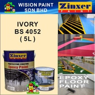 IVORY BS 4052 ZINXER EPOXY FLOOR PAINT 4L + 1L = 5L