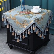 European Style Bedside Table Tablecloth Cover Cloth Fabric Square Square Table Corner Table Anti-dus