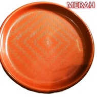 Nampan serbaguna/tampah plastik bulat ukuran sedang 40cm warna