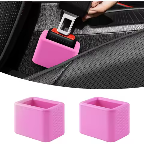 2 PCS Seat Belt Buckle Holder, Silicone Seatbelt Buckle Booster to Makes Receptacle Stand Upright fo
