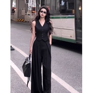 Summer Suit Casual Black Chanel Style Vest Women Thin High-End Fashionable Small Sleeveless Top Tong
