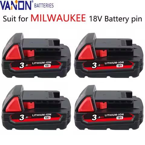 VANON 1/2/7Pack M18 3.0Ah 18V Li-ion Battery Replace for Milwaukee 48-11-1815 Lithium Battery Compat