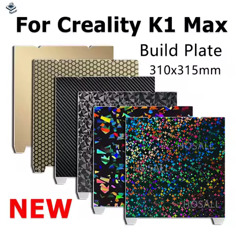 K1 Max PEI Plate PEO PET PEY Build Plate for Creality K1-Max 310x315mm PEI Sheet Double Sided K1Max 