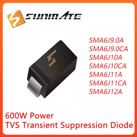 50PCS SMA6J9.0A SMA6J9.0CA SMA6J10A SMA6J10CA SMA6J11A SMA6J11CA SMA6J12A DO-214AC(SMA) TVS transien